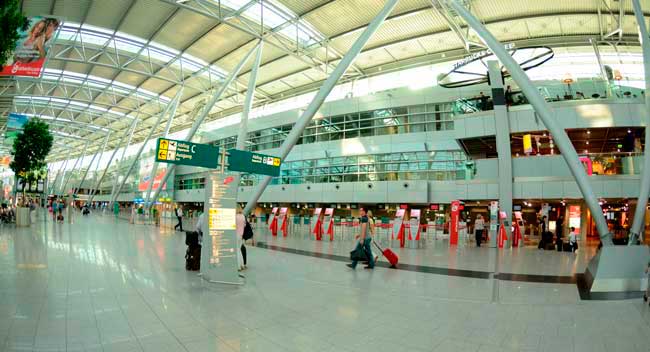 Düsseldorf Airport is located 7 km (4 miles) from city centre.